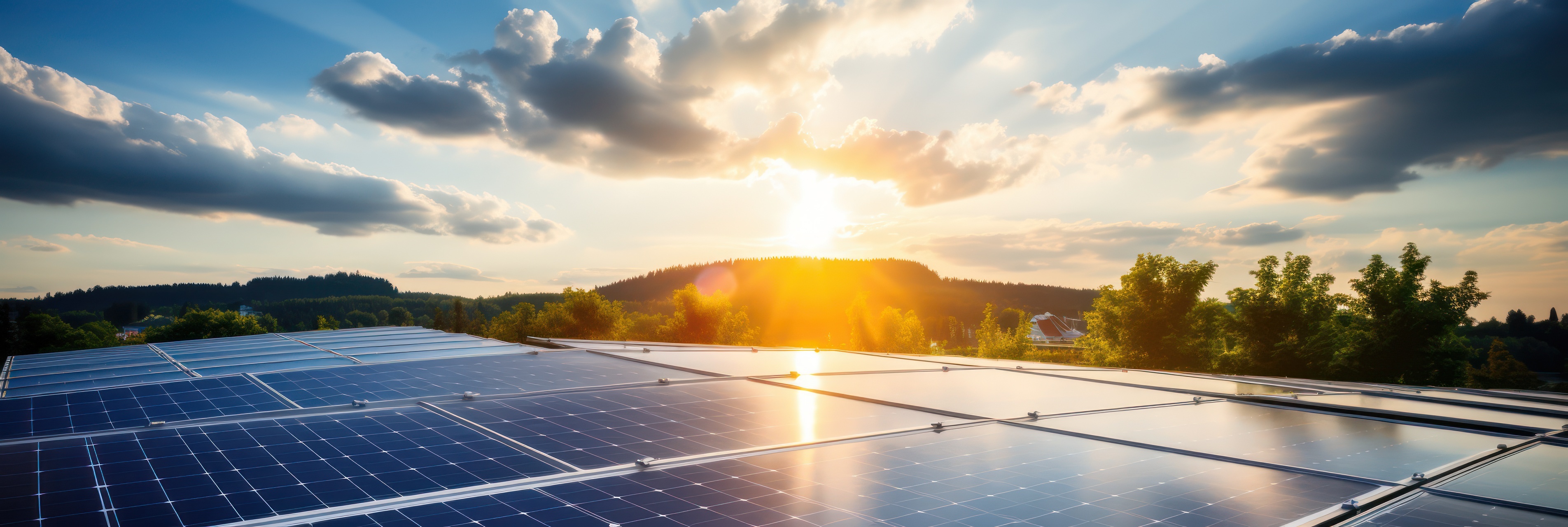 Technician Maintaining Solar Panels
