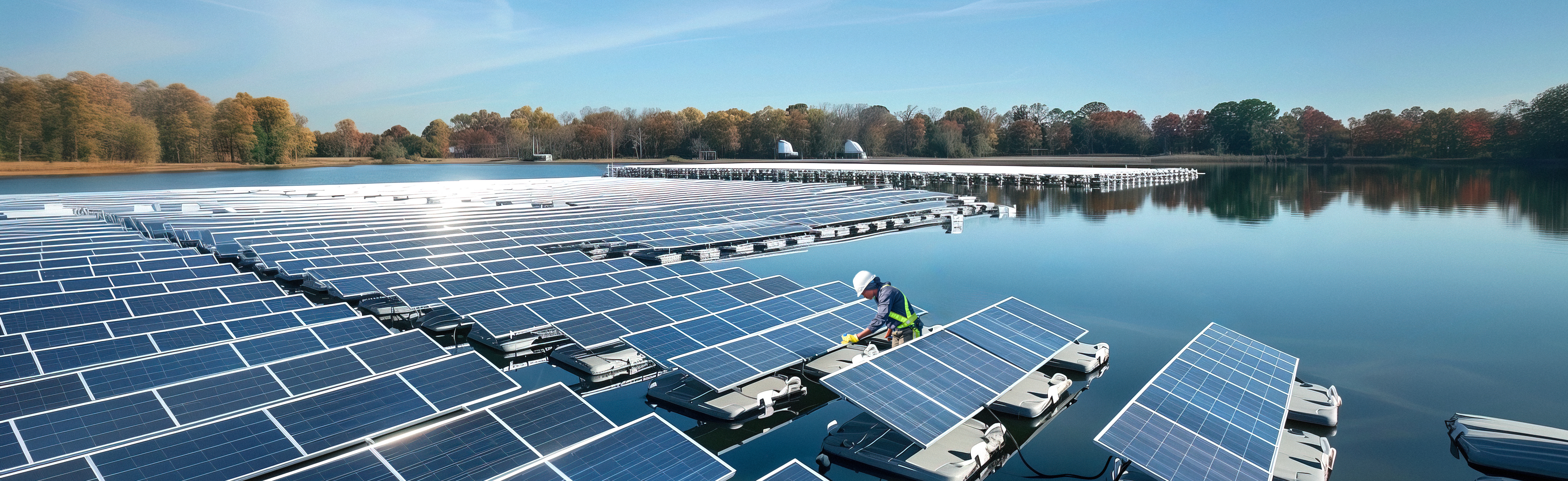 Vast Solar Farm at Sunset